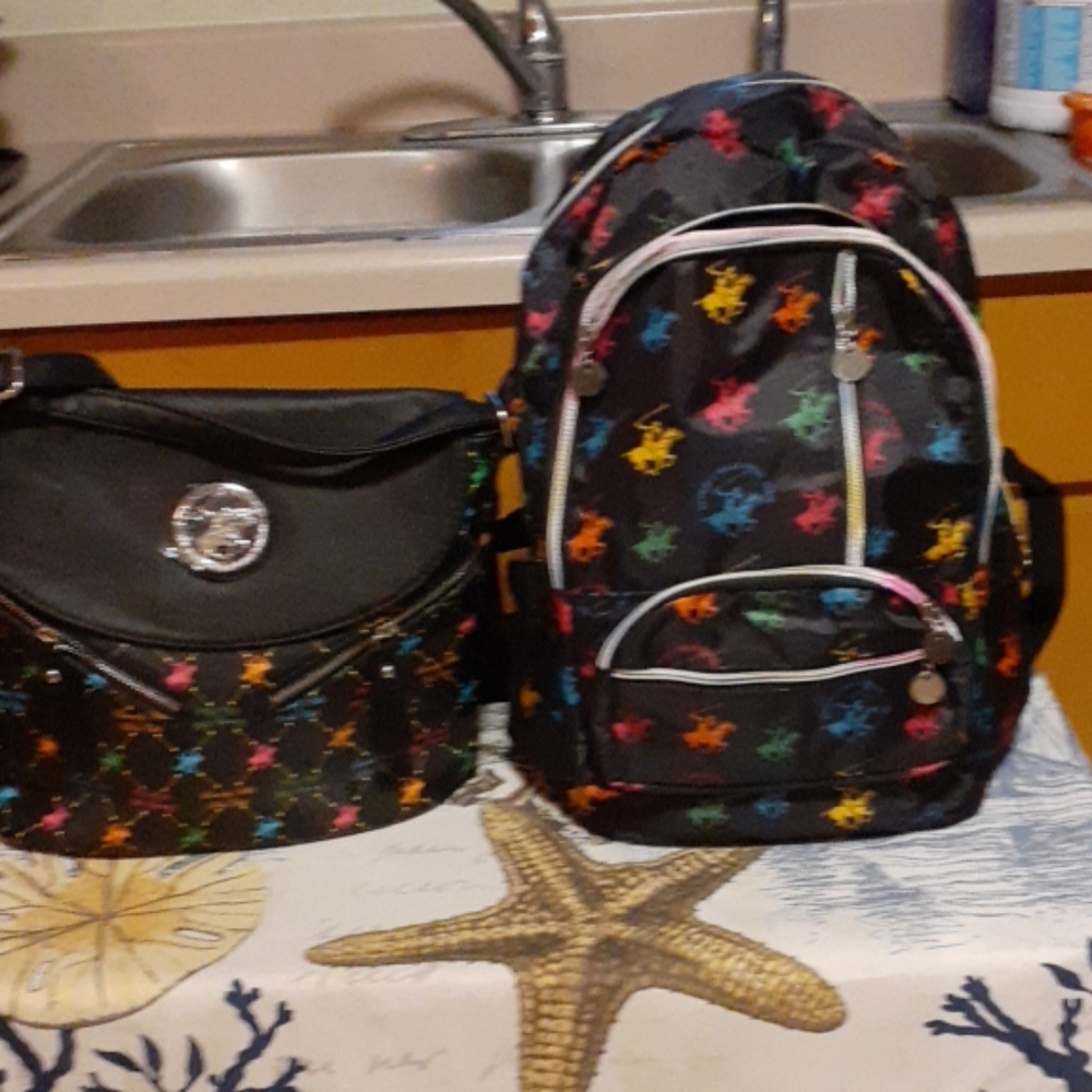 Polo back pack purse